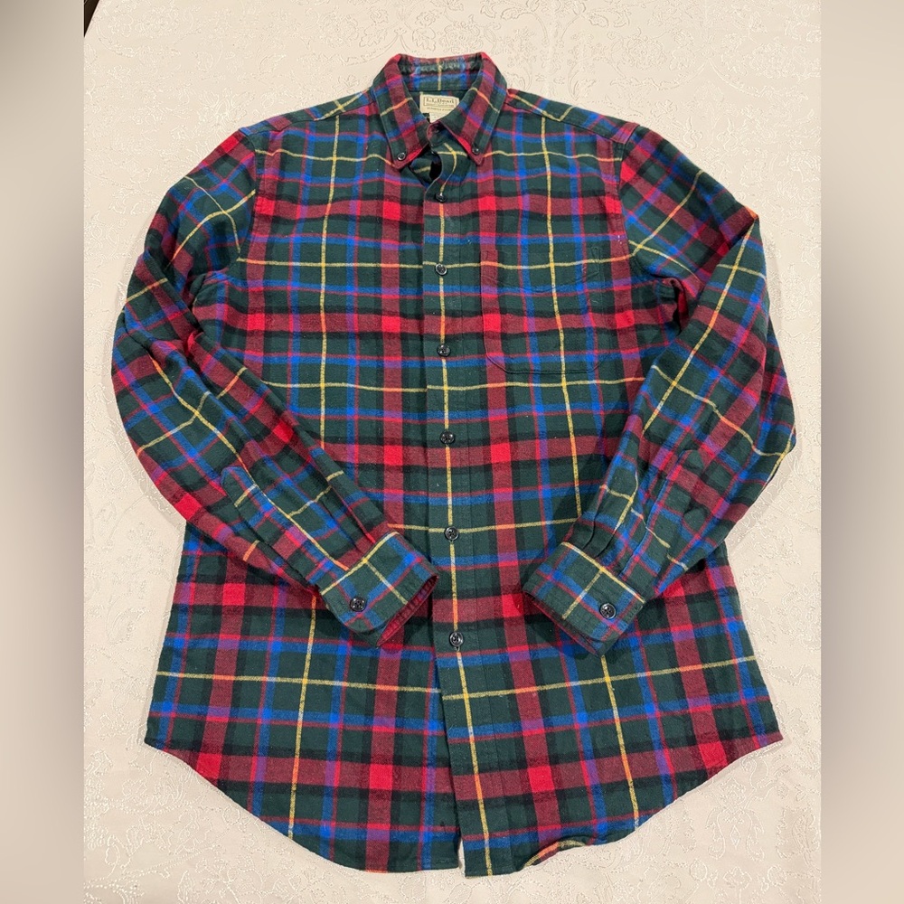 L.L. Bean Men's Plaid Shirt - Red, Blue, Green
